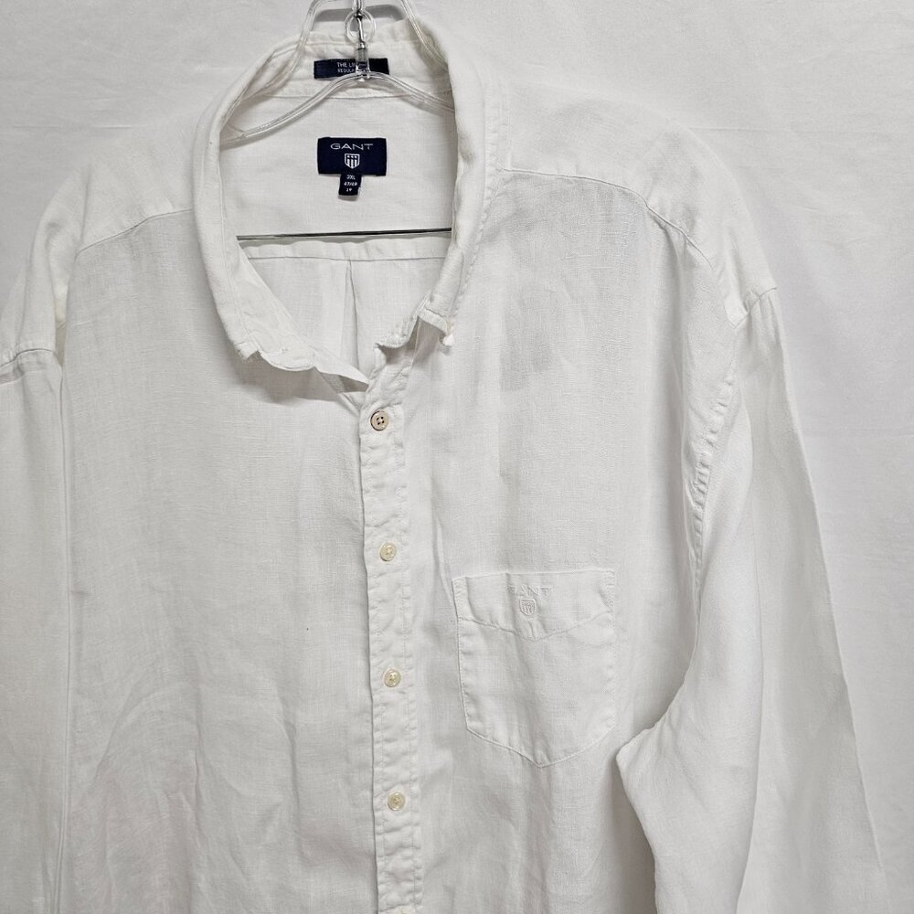 Gant The Linen Regular Fit Button Up Men Shirt Si… - image 3